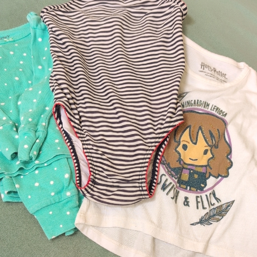Box#24   Hanna Andersson Swimsuit, Carter's PJs & Harry Potter Hermione T Shirt